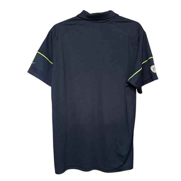 Nike Dri-Fit Seattle Seahawks Polo Shirt Men's M Medium Navy Blue Short Sleeve - Picture 8 of 15